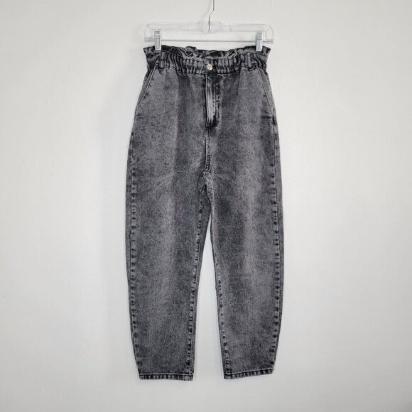 Zara X Disney Toy Story Paper Bag Jeans Pants Black Size US 4 - Picture 1 of 16